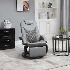 Fake Leather Rocking Living Room Chair with 360 Swivel Rotation & Sponge Cushion