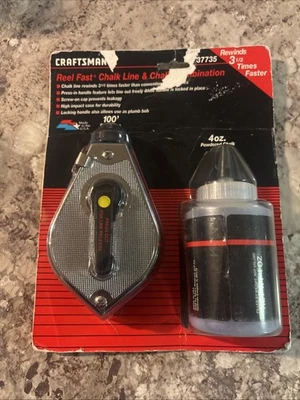 Sears Craftsman USA NOS 100’ Chalk Line 37735 With Jug Chalk Rare New Sealed - Image 1 of 4
