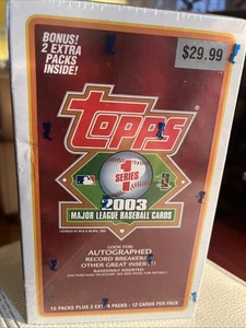 Caja de pasatiempos de béisbol Topps Serie 1 2003 sellada de fábrica autógrafo rompe récords - Imagen 1 de 7