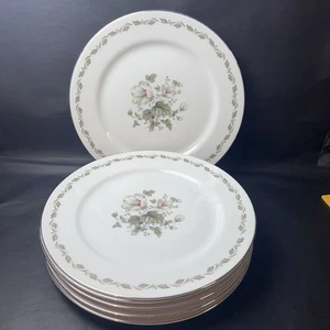 Set of 6 Flair Fine China Japan 4149 Irene Dinner Plates VGUC - Picture 1 of 7