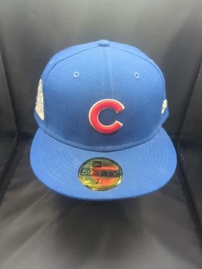 Chicago Cubs Baseball New Era World Series 59FIFTY Fitted Hat Cap Size 7 3/4 NEW - Picture 1 of 8