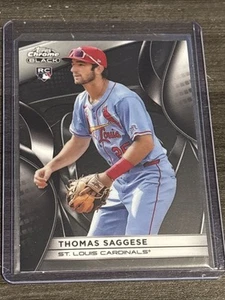 2025 Topps Chrome Black Thomas Saggese RC Rookie St. Louis Cardinals #32 - Bild 1 von 2