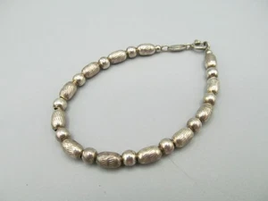 444 AR Italy Sterling Silver Bead Bracelet – Nice! - Picture 1 of 5