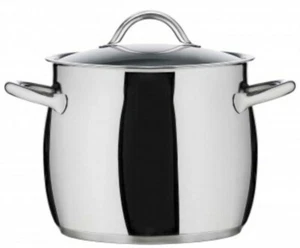 Pentola alta 22cm con coperchio modello 1950 Mepra triplofondo acciaio induzione - Foto 1 di 2