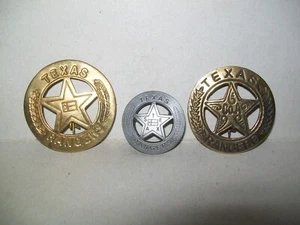 TEXAS RANGERS BADGE BUNDLE OLD WEST LINE DANCING COSYPLAY RANGER BADGES. - Picture 1 of 16