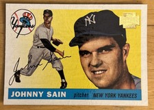 2001 Topps Archives Johnny Sain (1955 Reprint) #360 Yankees HOF NM