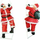 Santa Claus Climbing On Rope Ladder Christmas Tree Indoor Outdoor Ornament Decor