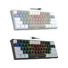 Mechanical Gaming Keyboard RGB LED Backlit Compact Wired Keypad for Typist