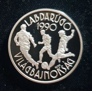 MDS UNGARN HUNGARY 500 FORINT 1988 PP "WORLD FOOTBALL CHAMPIONSHIP", SILBER #M - Picture 1 of 2