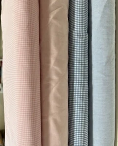 C31- VINTAGE TINY PIMA CHECKS  44” wide 100% cotton. By the yard. - Picture 1 of 5