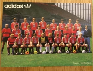 Bayer 05 Uerdingen Mannschaftskarte 1984 UERDINGEN Adidas 1984/85 KFC Rarität - Bild 1 von 2
