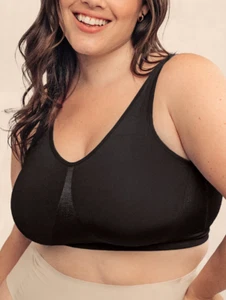 Truekind Everyday Throw On Bralette Size Large L Black Wireless Seamless Bra NEW - Picture 1 of 10