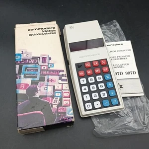 Calculatrice Électronique COMMODORE 797D Japan Collection Vintage TESTÉE - no HP - Photo 1/4