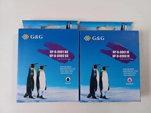G&G NP-B-0061BK/0980 Black and NP-B0061M/0980 Magenta Cartridges for Brother New - Picture 1 of 9