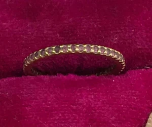 18k New Yellow Gold Pink Sapphire Eternity Ring - Picture 1 of 7
