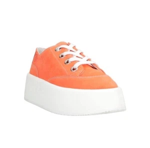 MM6 Maison Martin Margiela  Orange Suede Platform Sneakers, Size 38.5 - Picture 1 of 6