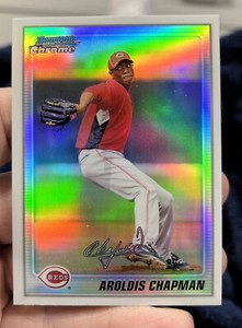 2010 Bowman Chrome Prospects Refractor Auto 223/500 Aroldis Chapman #BCP199 Mint