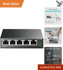 Quiet Fanless 5-Port Fast Ethernet Poe Switch - Reliable Data Transfer