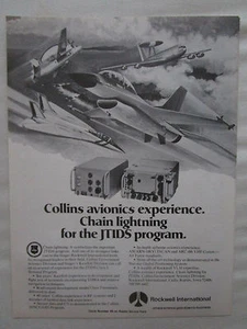 1/81 PUB ROCKWELL COLLINS AVIONICS ARC-186 ARN-118 JTIDS SINGER KEARFOTT AD - Picture 1 of 1