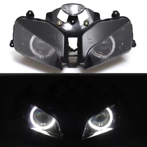 Assembly Projector Headlight White Angel Devil Eye For Honda CBR600RR 2003-2006 - Picture 1 of 14
