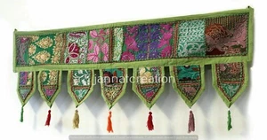 Indian Patchwork Valances Door Décor Embroidered Toran Wall Hanging Decoration - Bild 1 von 5