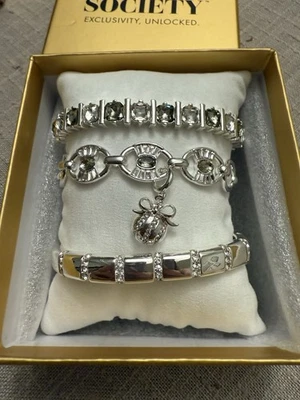 Bomb Party Holiday Stacks Gem Society ST94605 Tinsel and Treasure Silver Plating - Image 1 of 3