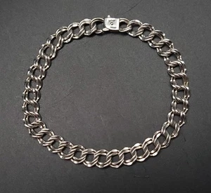 James Avery Double Curb Link Charm Bracelet - 7" - 8.9g - Retired - Used - Picture 1 of 4