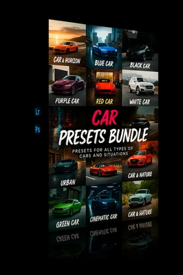 1000 Car Premium Lightroom Presets Bundle  and Masking Curves Tools Bundle - Image 1 of 2