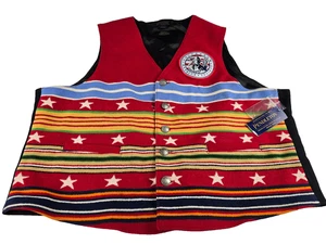 Pendleton Mens XXXL Western Aztec Chickasaw Warrior Society Wool Vest Sleeveless - Picture 1 of 13