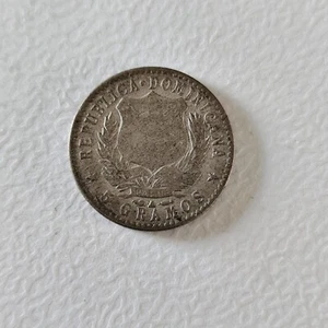 Piece 20 Centavos 1897 In Silver Dominican Republic Ref19533J - Picture 1 of 2