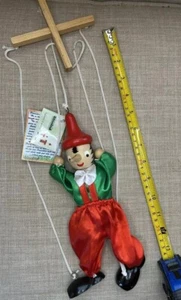 PINOCCHIO String Puppet Wood Marionette W/Strings  15" By ZAMBINASI - Picture 1 of 6
