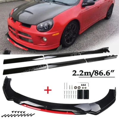 For Dodge Neon SRT-4 SXT RT Red Front Bumper Chin Lip Splitter Spoiler Body Kit Foto 1 de 4