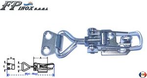 Fermeture à Levier inox Réglable 89 à 100mm à Cadenas - Imagen 1 de 2