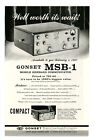 Qst Ham Radio Magazine Print Ad Fo The Gonset Msb-1 (11/59)