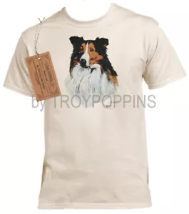 1-COLLIE KILLEN ROUGH DOG BREED PUPPY LOVER GEAR WEAR T-SHIRT GRAPHIC PRINTED - Picture 1 of 4