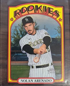 NOLAN ARENADO 2021 TOPPS HERITAGE MINI DIE CUT SSP #72DC-6 ROCKIES/CARDINALS! - Picture 1 of 2