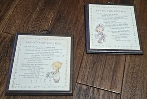 Vtg 70s Betsey Clark Hallmark Wood Plaque Why God Made Little Girls/Boys Nursery - Picture 1 of 6
