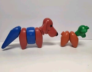 Tupperware ZOO-IT-YOURSELF Plastic Animals TupperToy Vintage 1966 Dog Giraffe - Picture 1 of 9