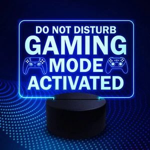 Gaming Do Not Disturb Neon Sign for Wall Bedroom Game Room Decor LED Plaque Gift - Picture 1 of 6