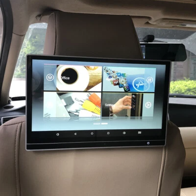 For Jaguar XE XJ XF Rear Entertainment System Android Headrest Monitor TV Srceen - Image 1 of 4