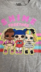 LOL Surprise Dolls Girl's T-shirt Gray Shine Together Size 6/6X NWT - Picture 1 of 6