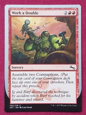 Magic The Gathering UNSTABLE WORK A DOUBLE red card MTG - Image 1 of 2