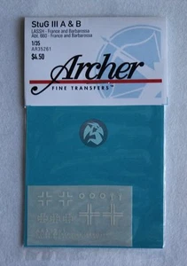 Archer 1/35 StuG III Ausf.A/B Markings from LSSAH & Abt. 660 WWII AR35261 - Picture 1 of 1