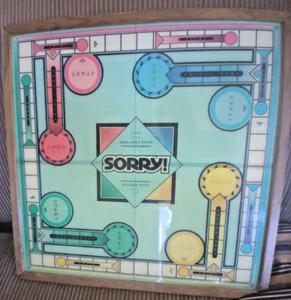 Sorry Vintage Framed Wall Picture for Game or Hobby Room! Resin coated Board. - Picture 1 of 3