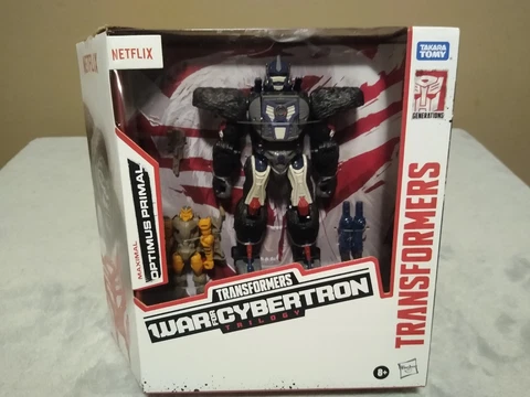Transformers War for Cybertron Netflix Edition Optimus Primal and Rattrap Action Cover