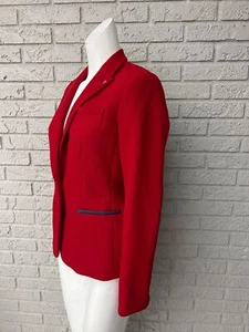 Tommy Hilfiger blazer donna rosso toppa gomito taglia 2 - Foto 1 di 13