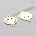 Solid Brass Happy Face Charm - 17X12mm (4601C)