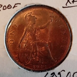 1922  British Large Penny In XF Condition . - Picture 1 of 4