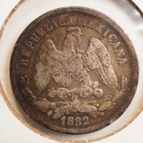 1882 25 CENTAVOS MEXICO SILVER NICE FREE  SHIPPING A3865 Cover