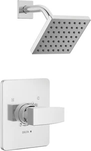Delta Modern Serie 14 Paquete de Proyecto de Borde de Ducha Cromo SOLO ADORNO con Cabezal de Ducha - Imagen 1 de 5